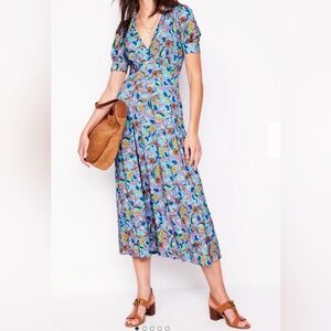 Boden Kristen Pleated Jersey Dress